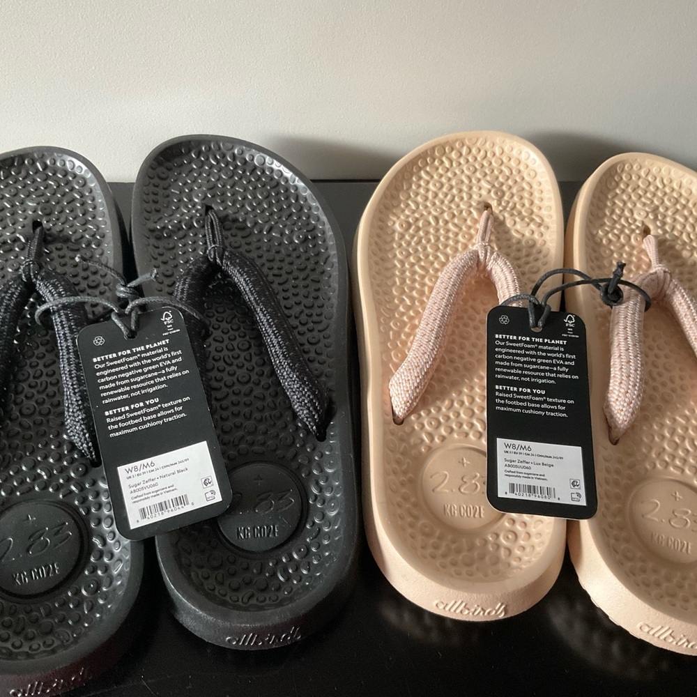 Allbirds SugarZeffer flip flops. NEW with tags